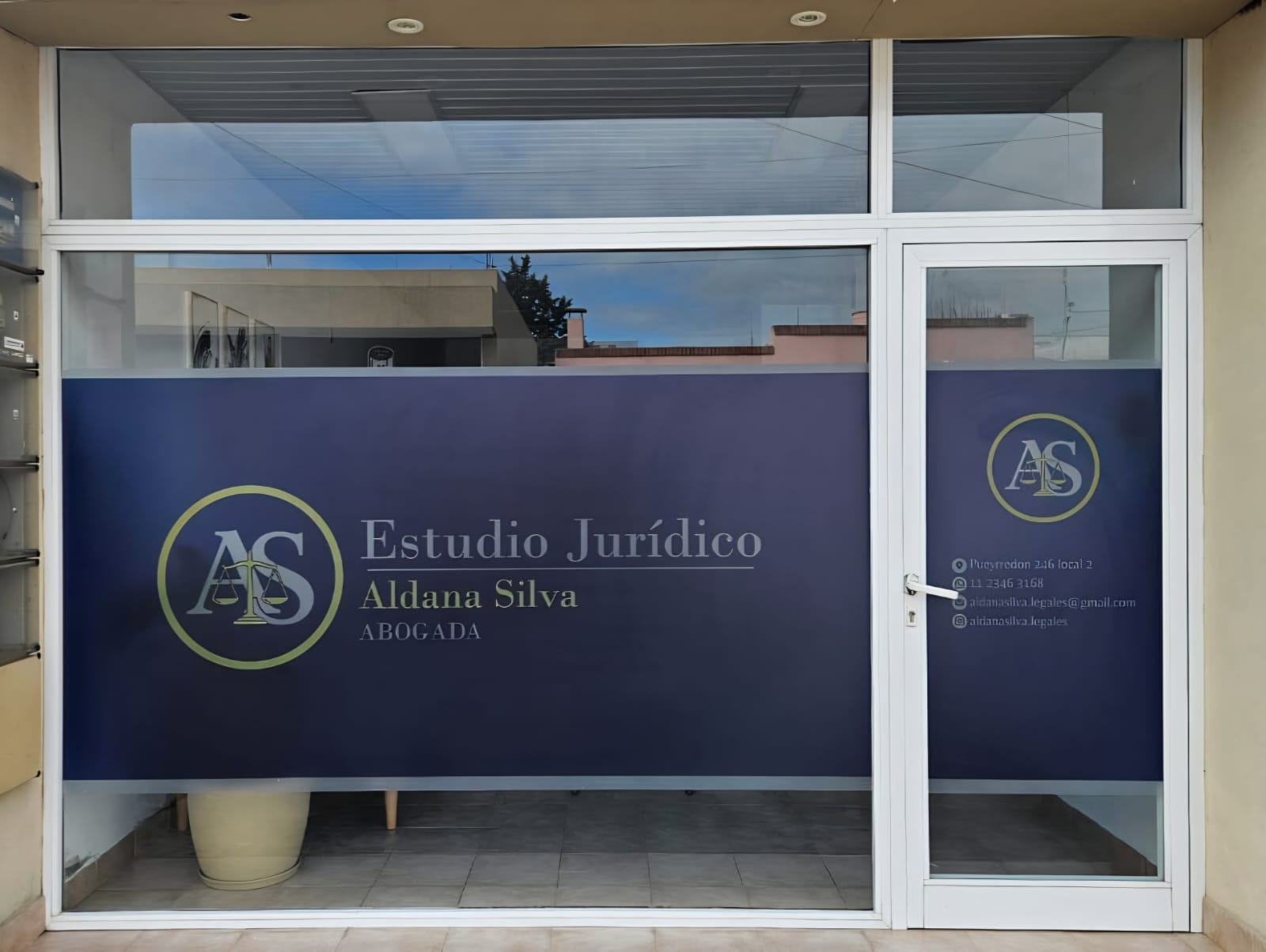 Fachada del Estudio Jurídico Aldana Silva